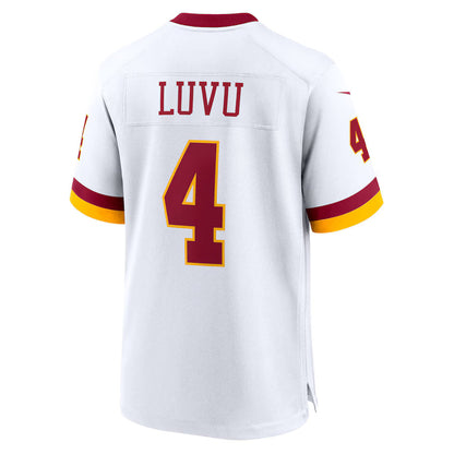 W.Commanders #4 Frankie Luvu White Game Jersey Stitched American Football Jerseys