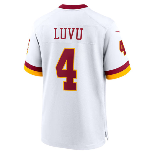 W.Commanders #4 Frankie Luvu White Game Jersey Stitched American Football Jerseys