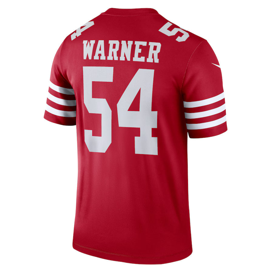 SF.49ers #54 Fred Warner Scarlet Game Jersey Stitched American Football Jerseys