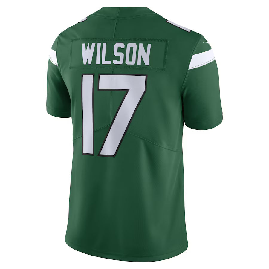 NY.Jets #17 Garrett Wilson Green Vapor F.U.S.E. Limited Jersey Stitched American Football Jerseys