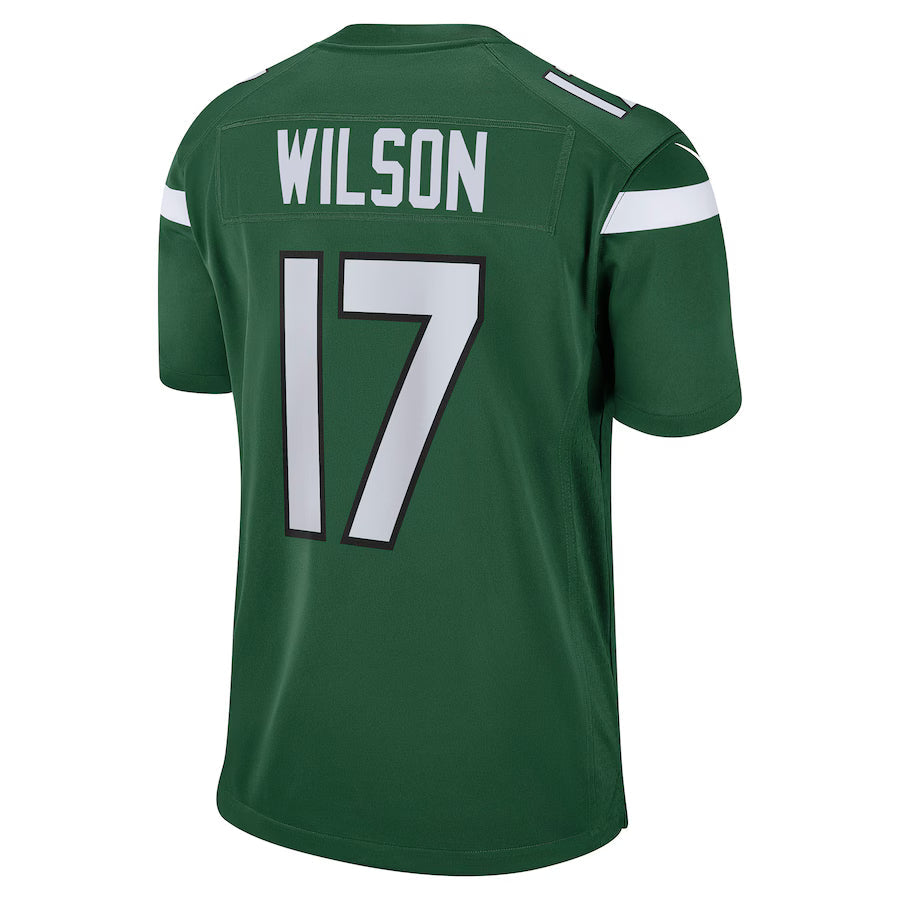 NY.Jets #17 Garrett Wilson Green Game Jersey Stitched American Football Jerseys