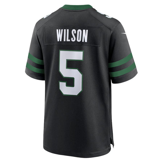 NY.Jets #5 Garrett Wilson Black Game Jersey Stitched American Football Jerseys