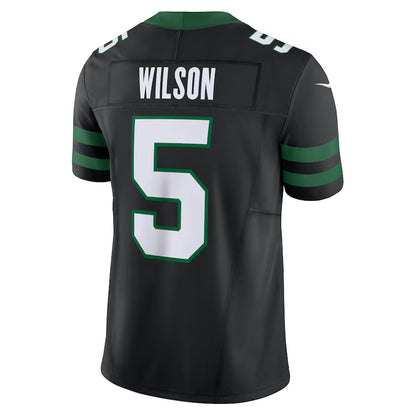 NY.Jets #5 Garrett Wilson Black Vapor F.U.S.E. Limited Jersey Stitched American Football Jerseys