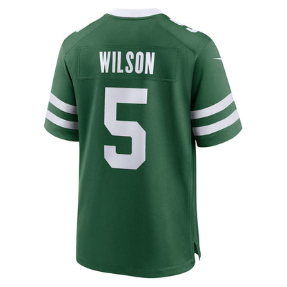 NY.Jets #5 Garrett Wilson Green Game Jersey Stitched American Football Jerseys
