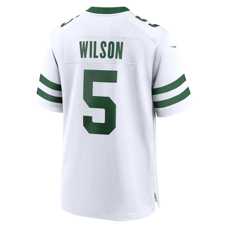 NY.Jets #5 Garrett Wilson White Game Jersey Stitched American Football Jerseys