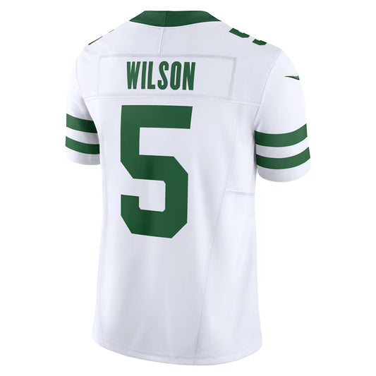 NY.Jets #5 Garrett Wilson White Vapor F.U.S.E. Limited Jersey Stitched American Football Jerseys