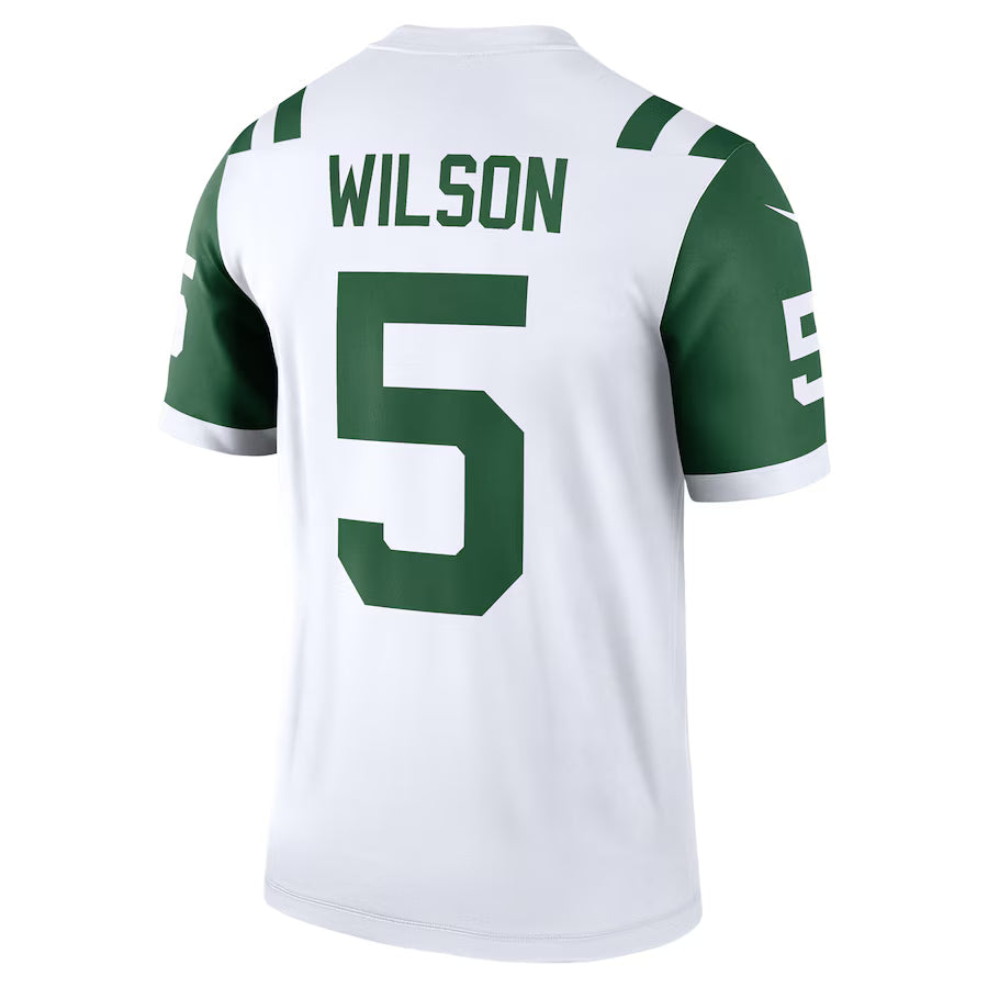 NY.Jets #5 Garrett Wilson White Game Jersey Stitched American Football Jerseys