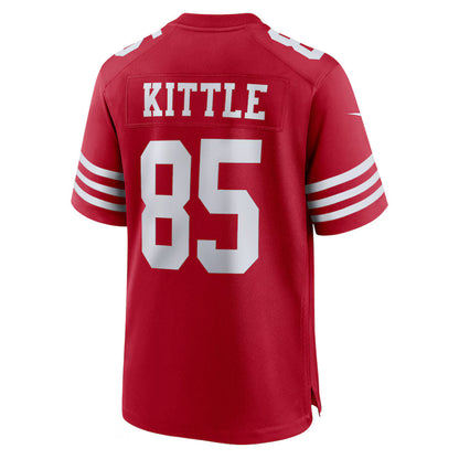 SF.49ers #85 George Kittle Scarlet Game Jersey Stitched American Football Jerseys