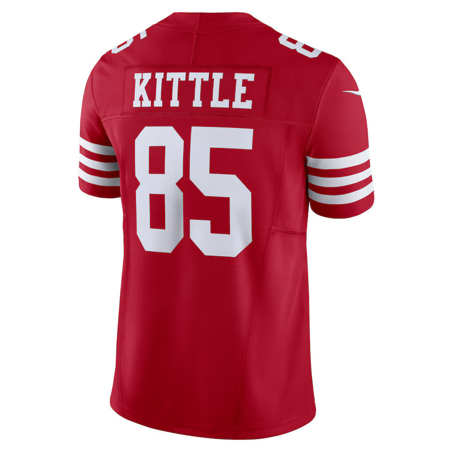 SF.49ers #85 George Kittle Scarlet Vapor F.U.S.E. Limited Jersey Stitched American Football Jerseys