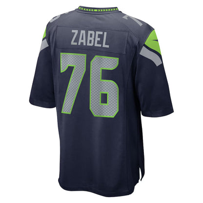 S.Seahawks #76 Grey Zabel Navy Game Jersey Stitched American Football Jerseys