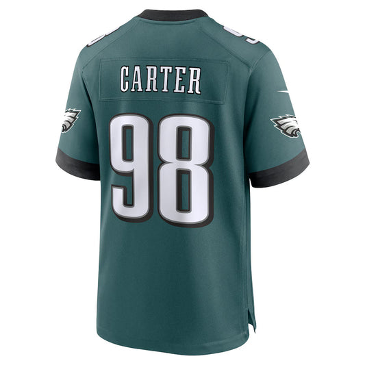 P.Eagles #98 Jalen Carter Midnight Green Game Jersey Stitched American Football Jerseys