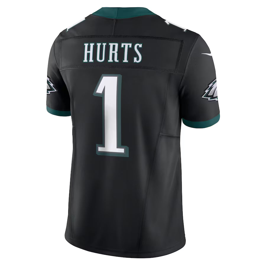 P.Eagles #1 Jalen Hurts Black Vapor F.U.S.E. Limited Jersey Stitched American Football Jerseys