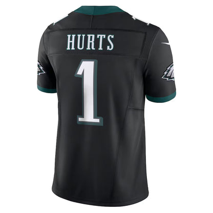 P.Eagles #1 Jalen Hurts Black Vapor F.U.S.E. Limited Jersey Stitched American Football Jerseys