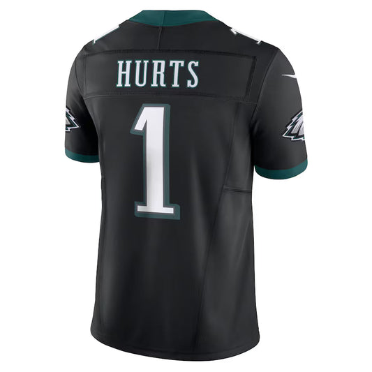 P.Eagles #1 Jalen Hurts Black Vapor F.U.S.E. Limited Jersey Stitched American Football Jerseys