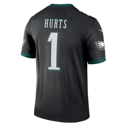 P.Eagles #1 Jalen Hurts Black Game Jersey Stitched American Football Jerseys