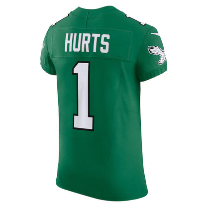 P.Eagles #1 Jalen Hurts Kelly Green Vapor F.U.S.E. Limited Jersey Stitched American Football Jerseys