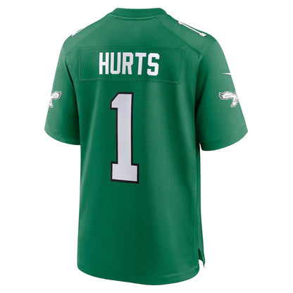 P.Eagles #1 Jalen Hurts Kelly Green Game Jersey Stitched American Football Jerseys