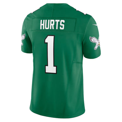 P.Eagles #1 Jalen Hurts Kelly Green Vapor F.U.S.E. Limited Jersey Stitched American Football Jerseys
