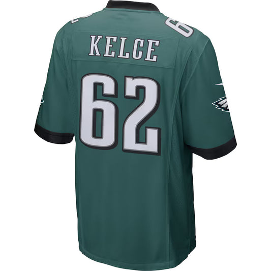 P.Eagles #62 Jason Kelce Midnight Green Game Jersey Stitched American Football Jerseys
