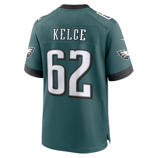 P.Eagles #62 Jason Kelce Midnight Green Game Jersey Stitched American Football Jerseys