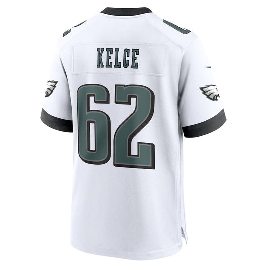 P.Eagles #62 Jason Kelce Midnight  White Game Jersey Stitched American Football Jerseys