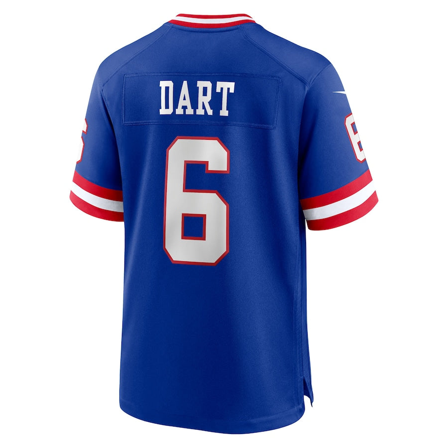 NY.Giants #6 Jaxson Dart Royal Game Jersey Stitched American Football Jerseys