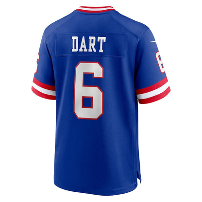 NY.Giants #6 Jaxson Dart Royal Game Jersey Stitched American Football Jerseys