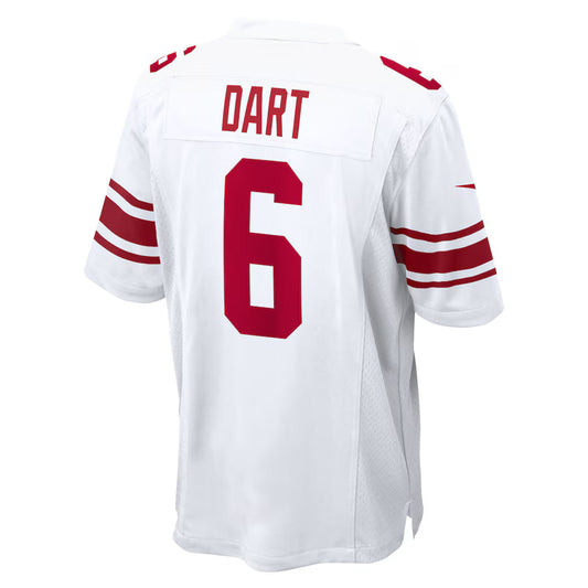 NY.Giants #6 Jaxson Dart White Game Jersey Stitched American Football Jerseys