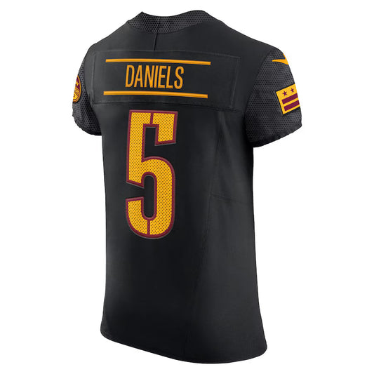 W.Commanders #5 Jayden Daniels Black Vapor F.U.S.E. Limited Jersey Stitched American Football Jerseys
