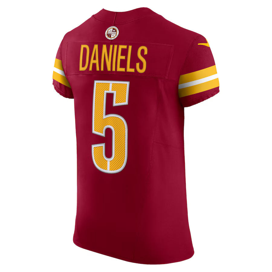 W.Commanders #5 Jayden Daniels Burgundy Vapor F.U.S.E. Limited Jersey Stitched American Football Jerseys