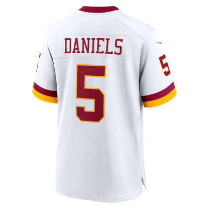 W.Commanders #5 Jayden Daniels White Game Jersey Stitched American Football Jerseys