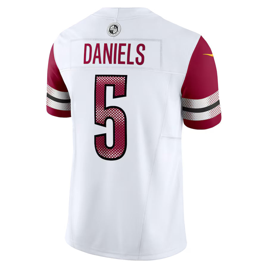 W.Commanders #5 Jayden Daniels White Vapor F.U.S.E. Limited Jersey Stitched American Football Jerseys