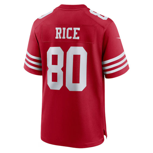 SF.49ers #80 Jerry Rice Scarlet Game Jersey Stitched American Football Jerseys