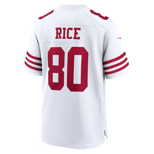 SF.49ers #80 Jerry Rice White Game Jersey Stitched American Football Jerseys