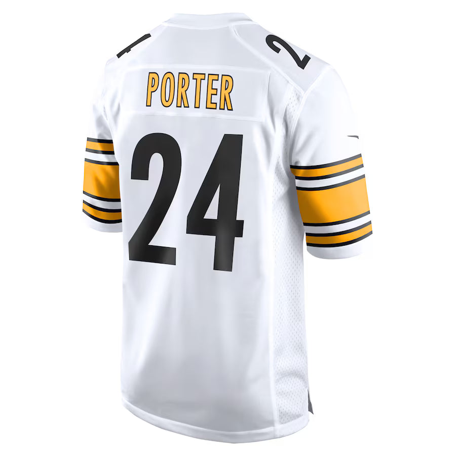 P.Steelers #24 Joey Porter Jr. White Game Jersey Stitched American Football Jerseys