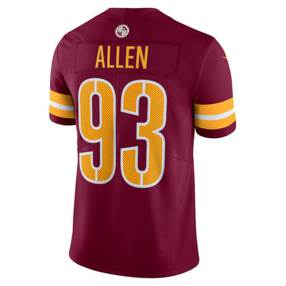 W.Commanders #93 Jonathan Allen Burgundy Vapor F.U.S.E. Limited Jersey Stitched American Football Jerseys
