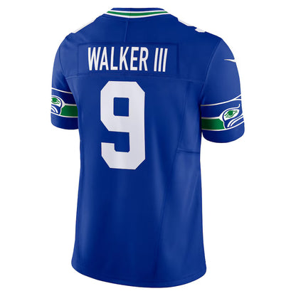 S.Seahawks #9 Kenneth Walker III Royal Vapor F.U.S.E. Limited Jersey Stitched American Football Jerseys