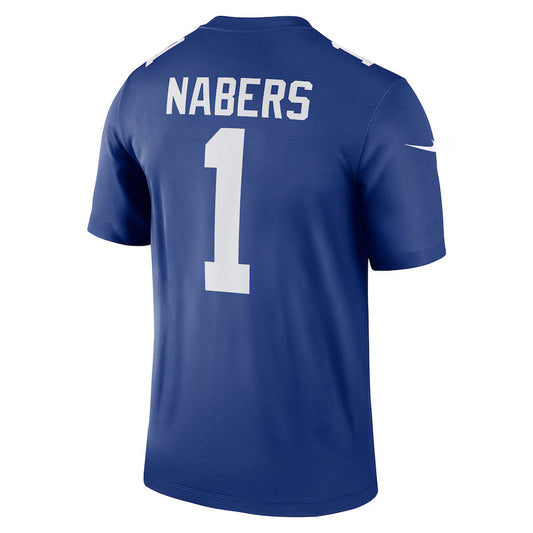 NY.Giants #1 Malik Nabers Royal Game Jersey Stitched American Football Jerseys