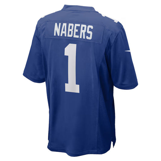 NY.Giants #1 Malik Nabers Royal Game Jersey Stitched American Football Jerseys