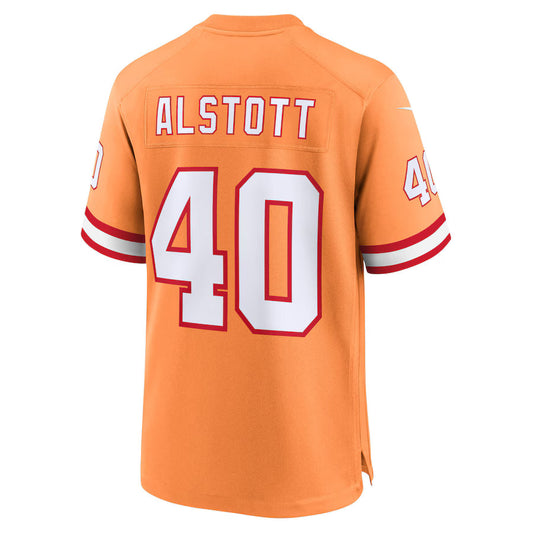 TB.Buccaneers #40 Mike Alstott Creamsicle Game Jersey Stitched American Football Jerseys