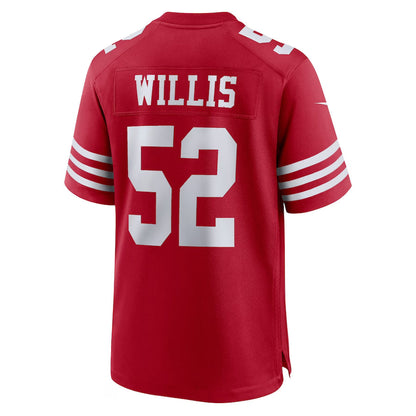 SF.49ers #52 Patrick Willis Scarlet Game Jersey Stitched American Football Jerseys