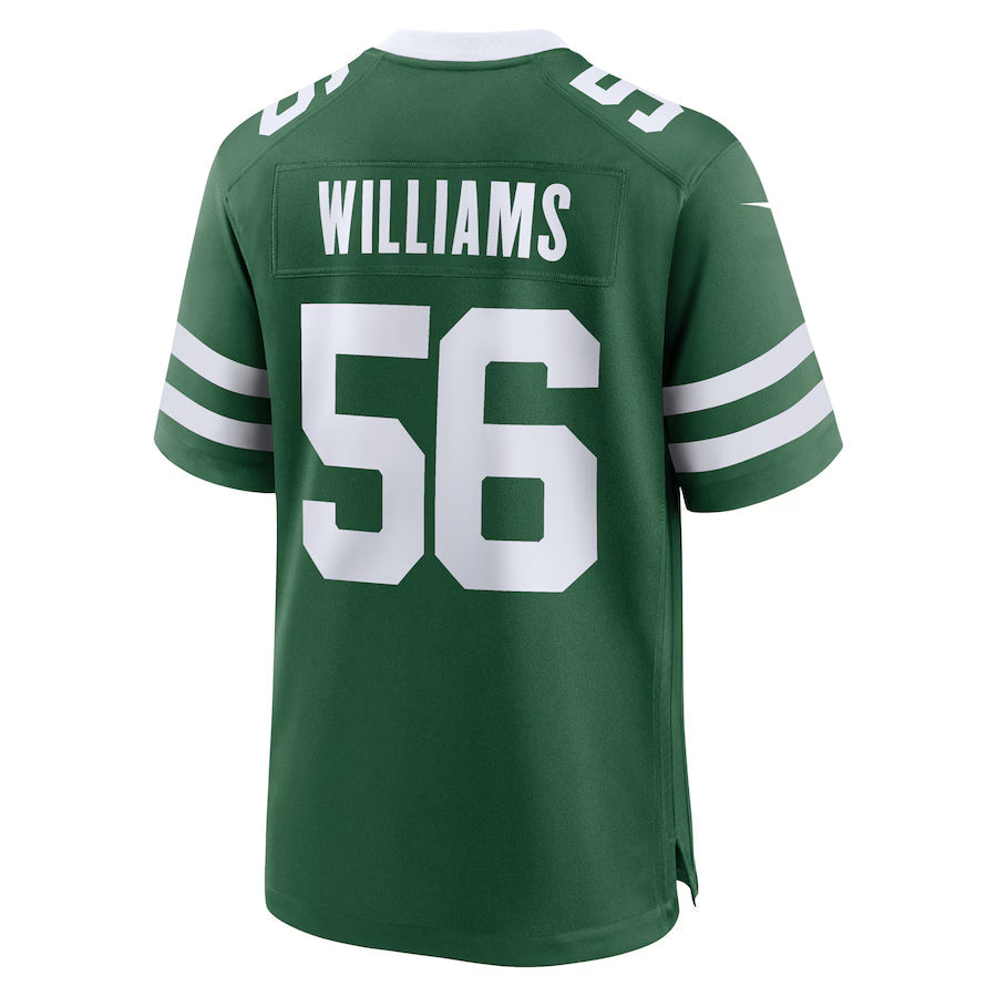 NY.Jets #56 Quincy Williams Green Game Jersey Stitched American Football Jerseys