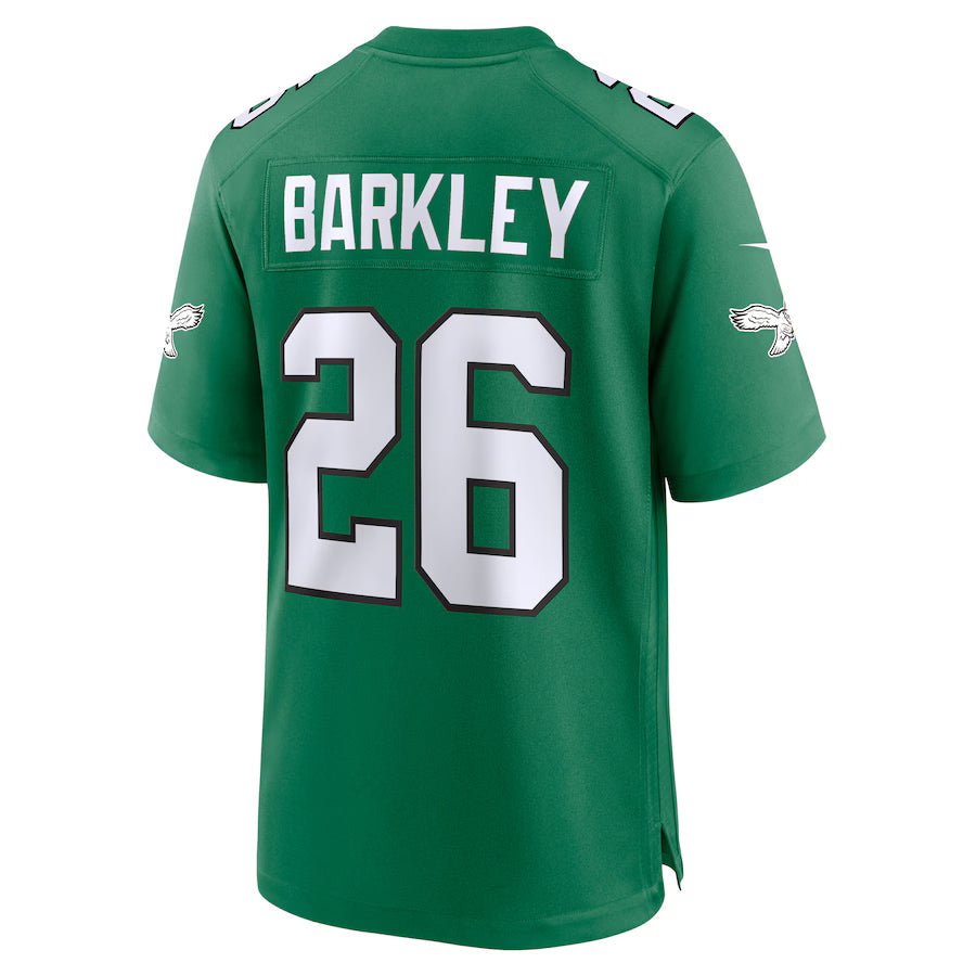 P.Eagles #26 Saquon Barkley Kelly Green Game Jersey Stitched American Football Jerseys