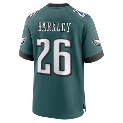 P.Eagles #26 Saquon Barkley Midnight Green Game Jersey Stitched American Football Jerseys