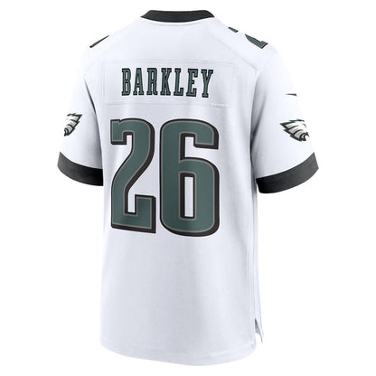 P.Eagles #26 Saquon Barkley White Game Jersey Stitched American Football Jerseys