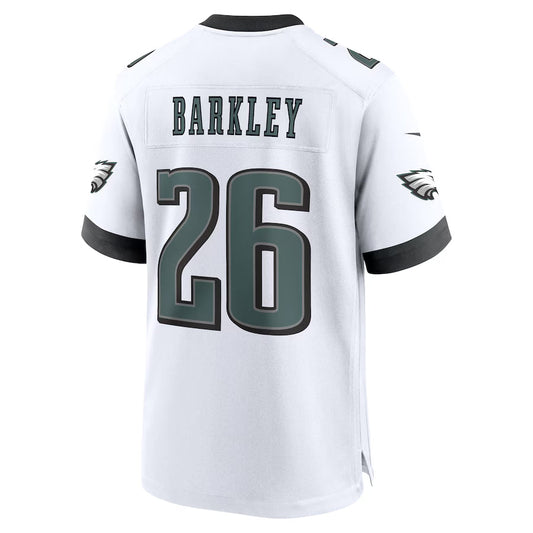P.Eagles #26 Saquon Barkley White Game Jersey Stitched American Football Jerseys