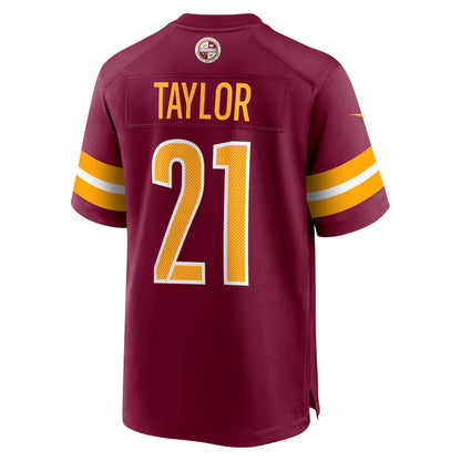 W.Commanders #21 Sean Taylor Burgundy Game Jersey Stitched American Football Jerseys