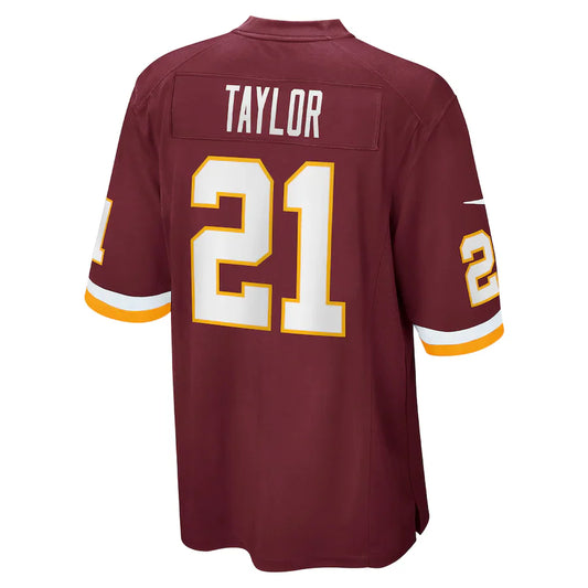W.Football Team #21 Sean Taylor Burgundy Game Jersey Stitched American Football Jerseys