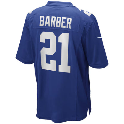 NY.Giants #21 Tiki Barber Royal Game Jersey Stitched American Football Jerseys