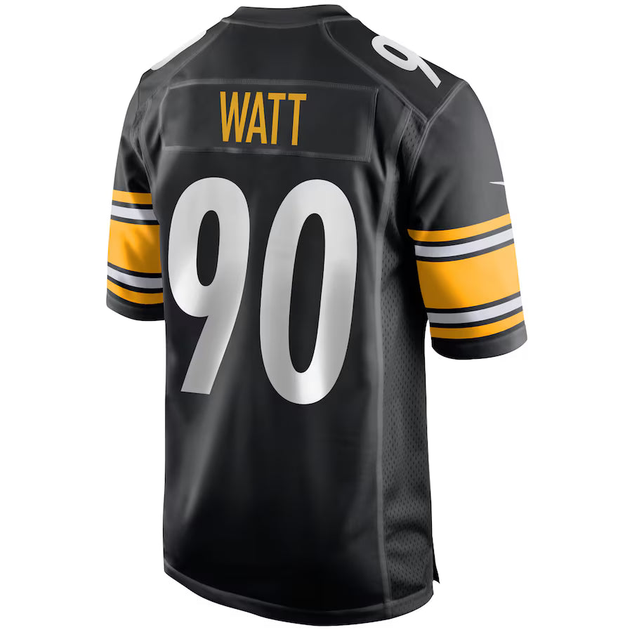 P.Steelers #90 T.J. Watt Black Game Jersey Stitched American Football Jerseys
